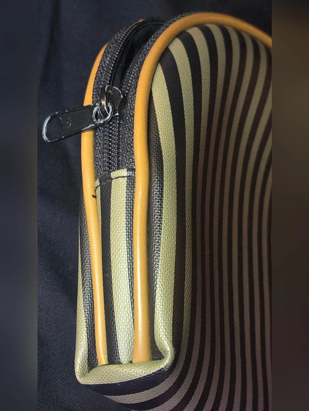 GUC Vintage Allan Edward Striped Cosmetic Pouch - No Strap